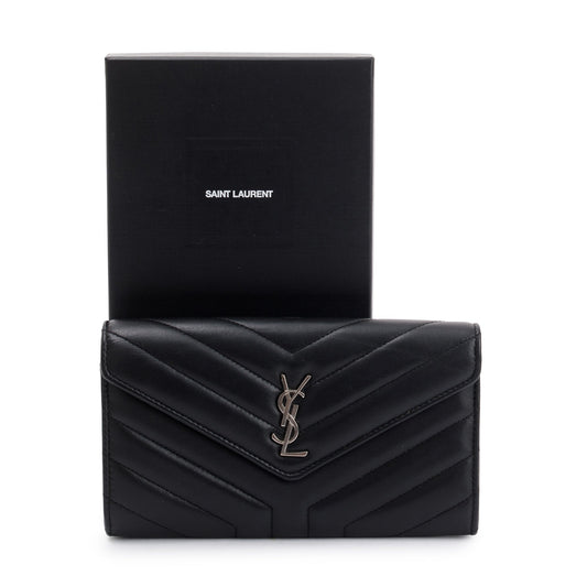 Saint Laurent Monogram Matelasse Envelope Wallet