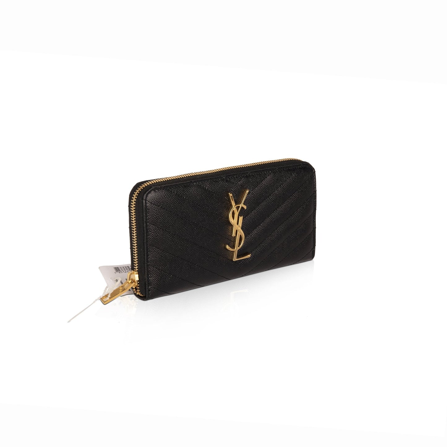 Saint Laurent Monogram Zip Around Leather Wallet