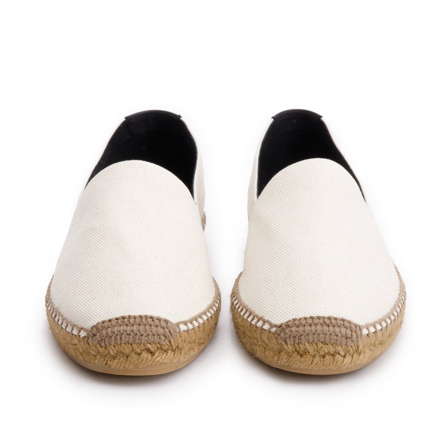 Saint Laurent Natural Beige Canvas Espadrilles, Size 45