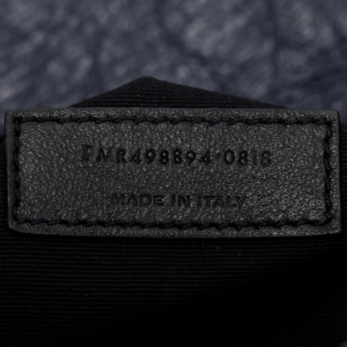 Saint Laurent Navy Crinkled Calfskin Leather Medium Niki Shoulder Bag