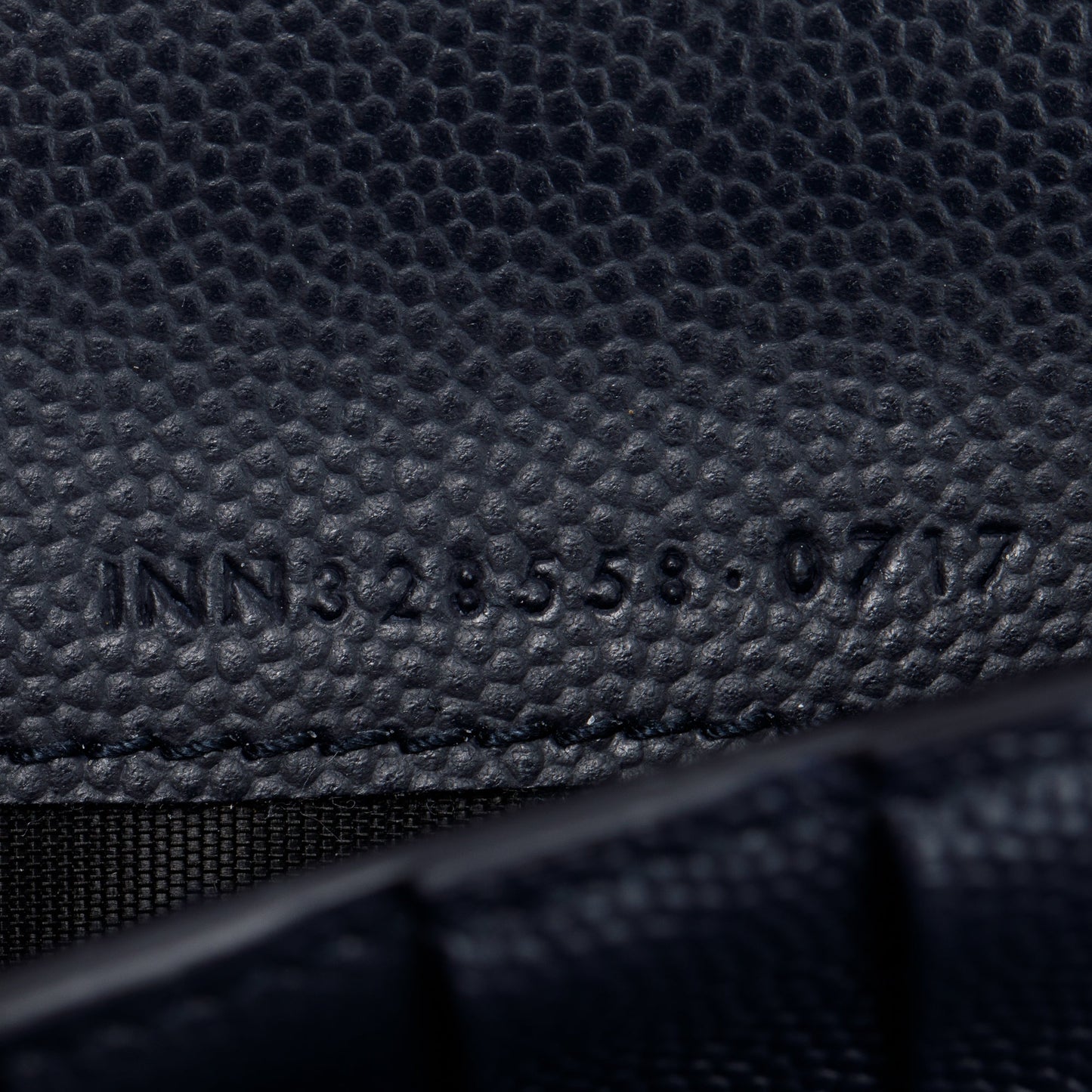 Saint Laurent Navy Grain de Poudre Leather Paris Zip Around Wallet