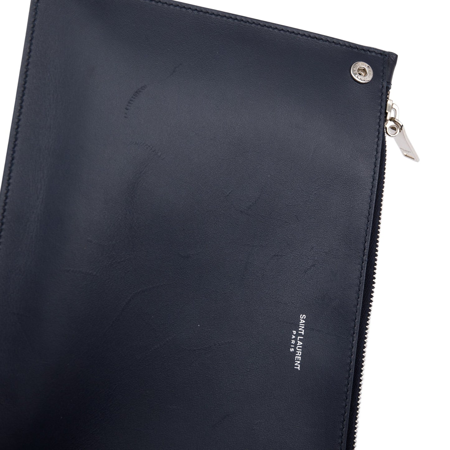 Saint Laurent Navy Grained Leather Small Sac De Jour