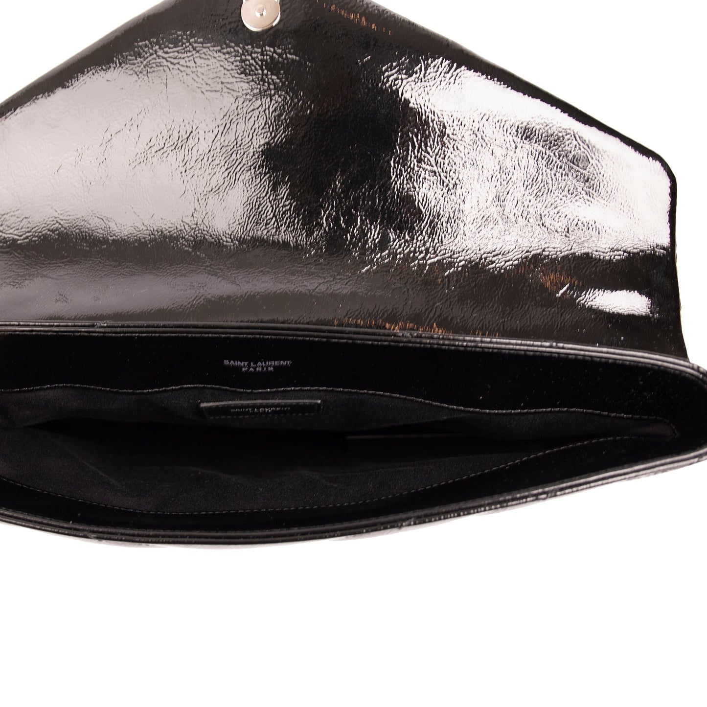 Saint Laurent Patent Leather Monogram LouLou Document Clutch