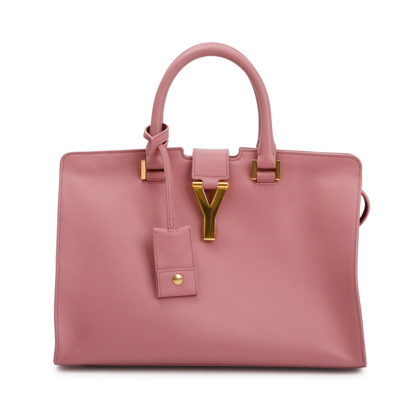Saint Laurent Pink Calfskin Leather Small Cabas Tote Bag