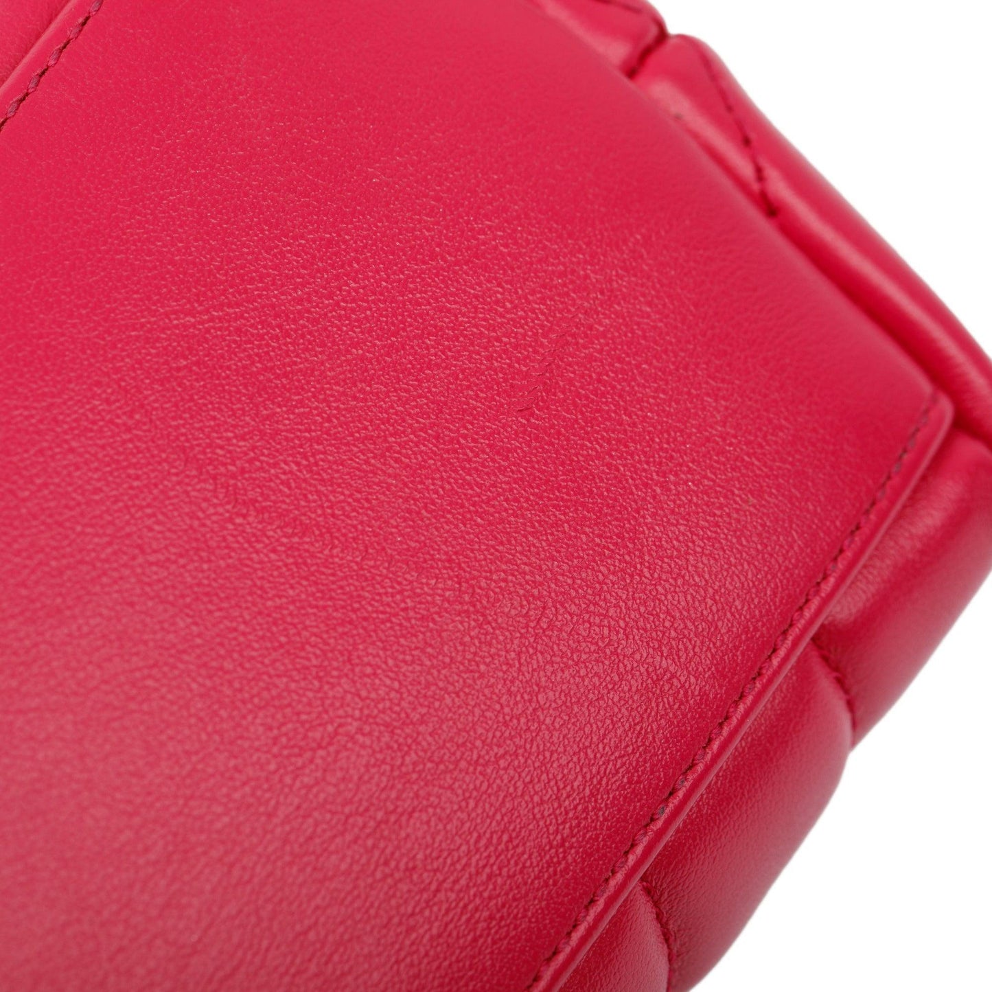 Saint Laurent Pink Leather Small Loulou Chain Shoulder Bag