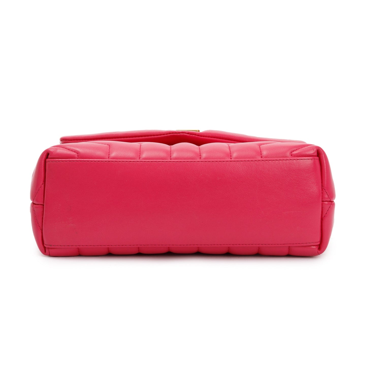 Saint Laurent Pink Leather Small Loulou Chain Shoulder Bag