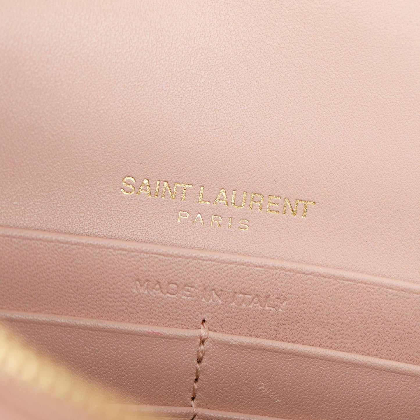 Saint Laurent Pink Smooth Calfskin Leather Small Classic Monogram Kate Tassel Chain Bag