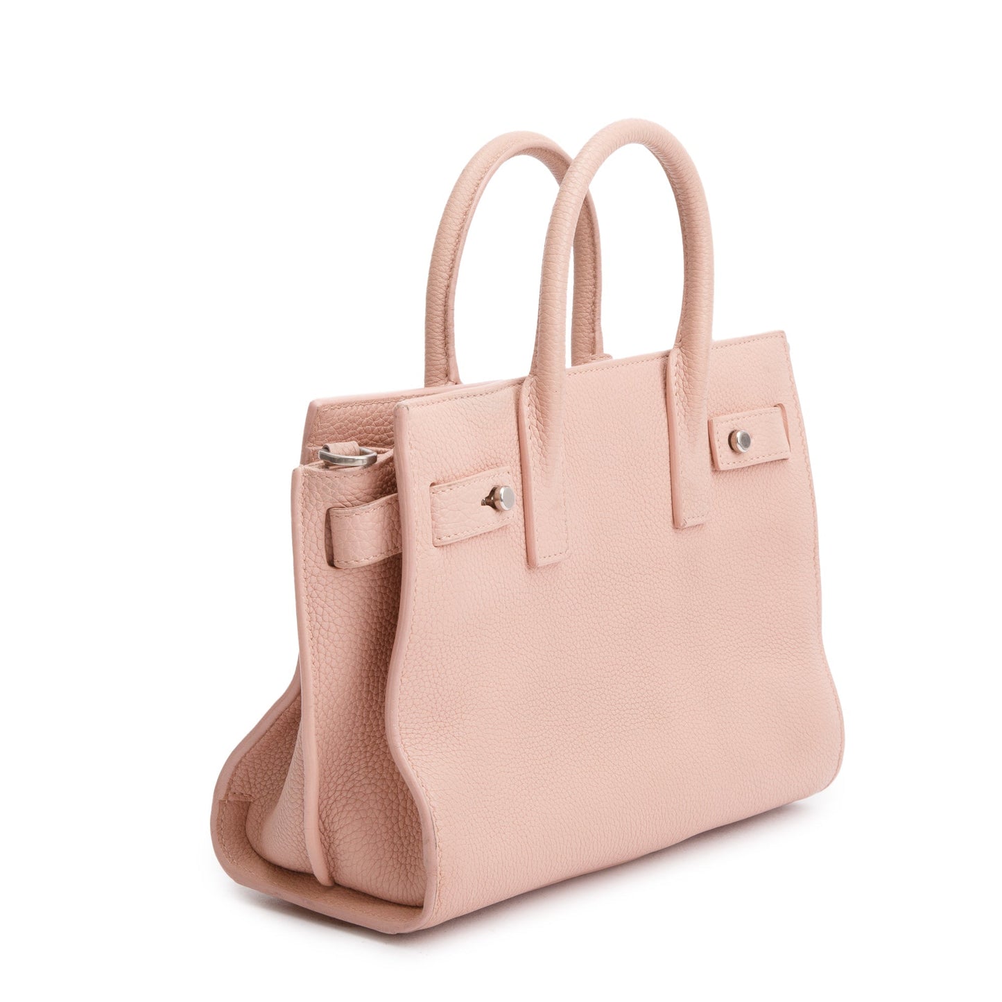 Saint Laurent Pink Supple Calfskin Leather Nano Sac De Jour