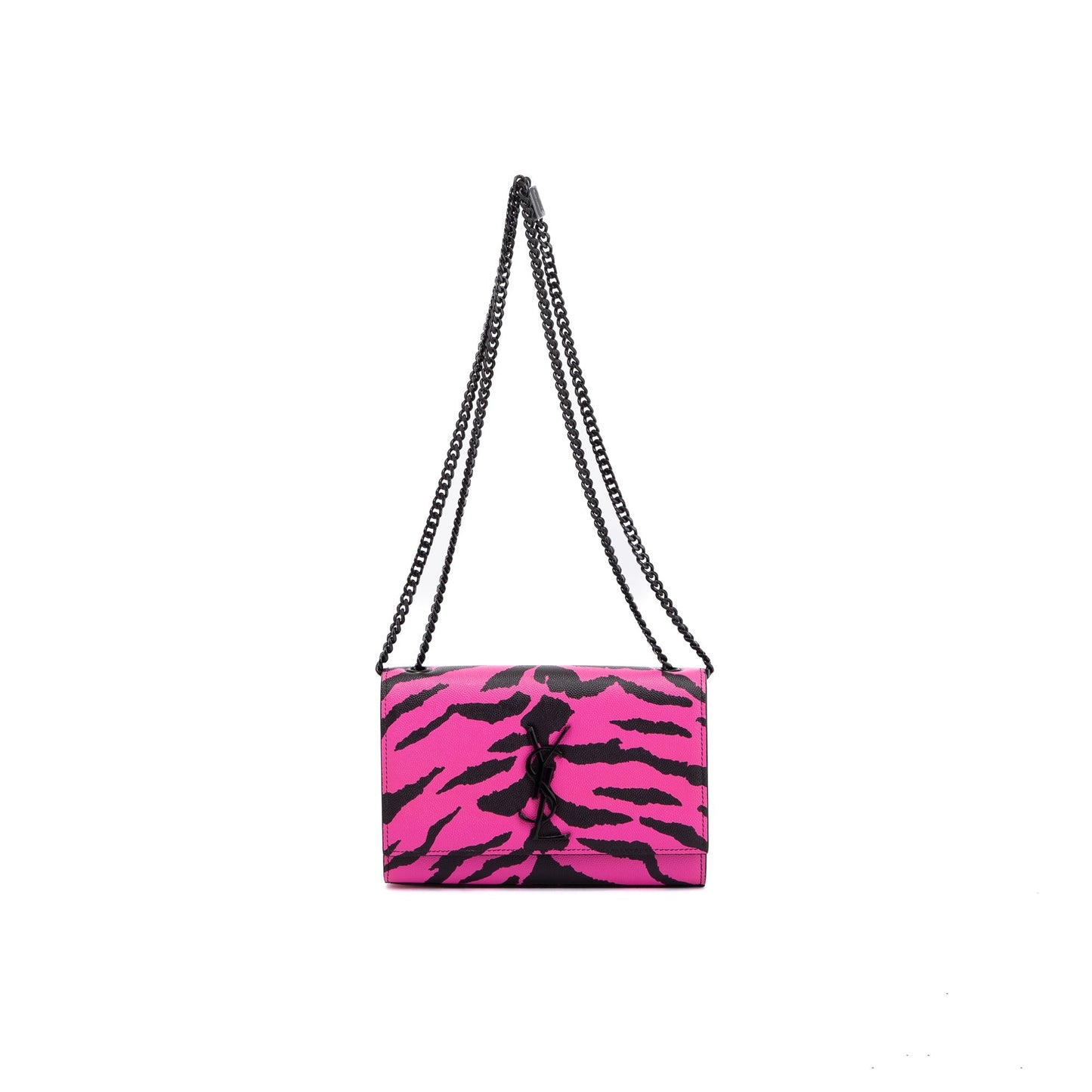 Saint Laurent Pink Zebra Print Monogram Small Kate Bag