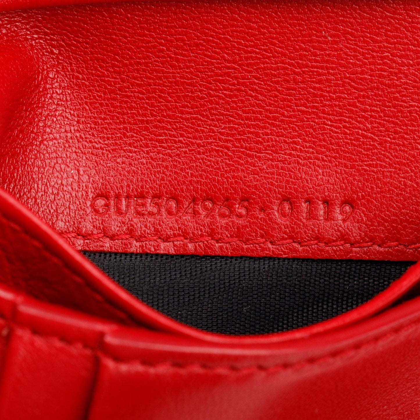 Saint Laurent Red Leather Compact Loulou Wallet