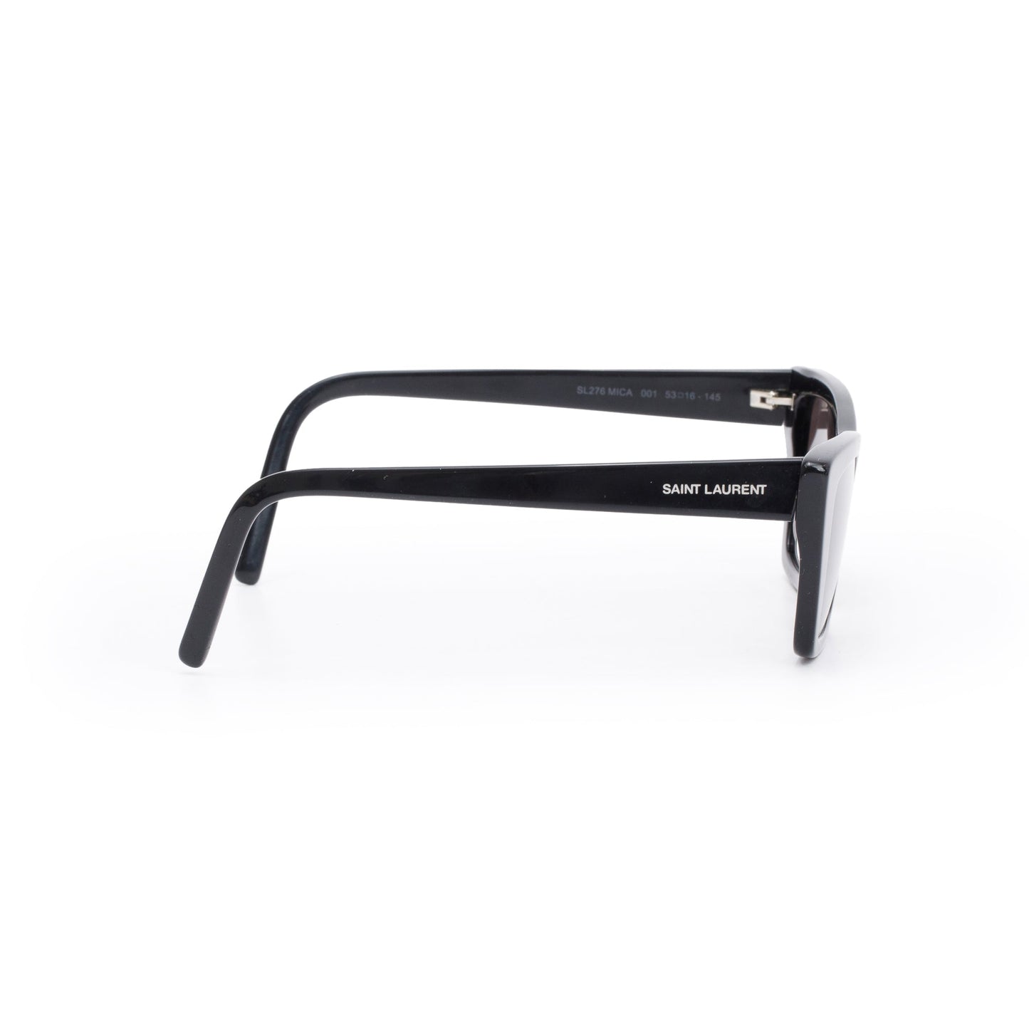Saint Laurent SL 276 Black Acetate Mica Cat Eye Sunglasses