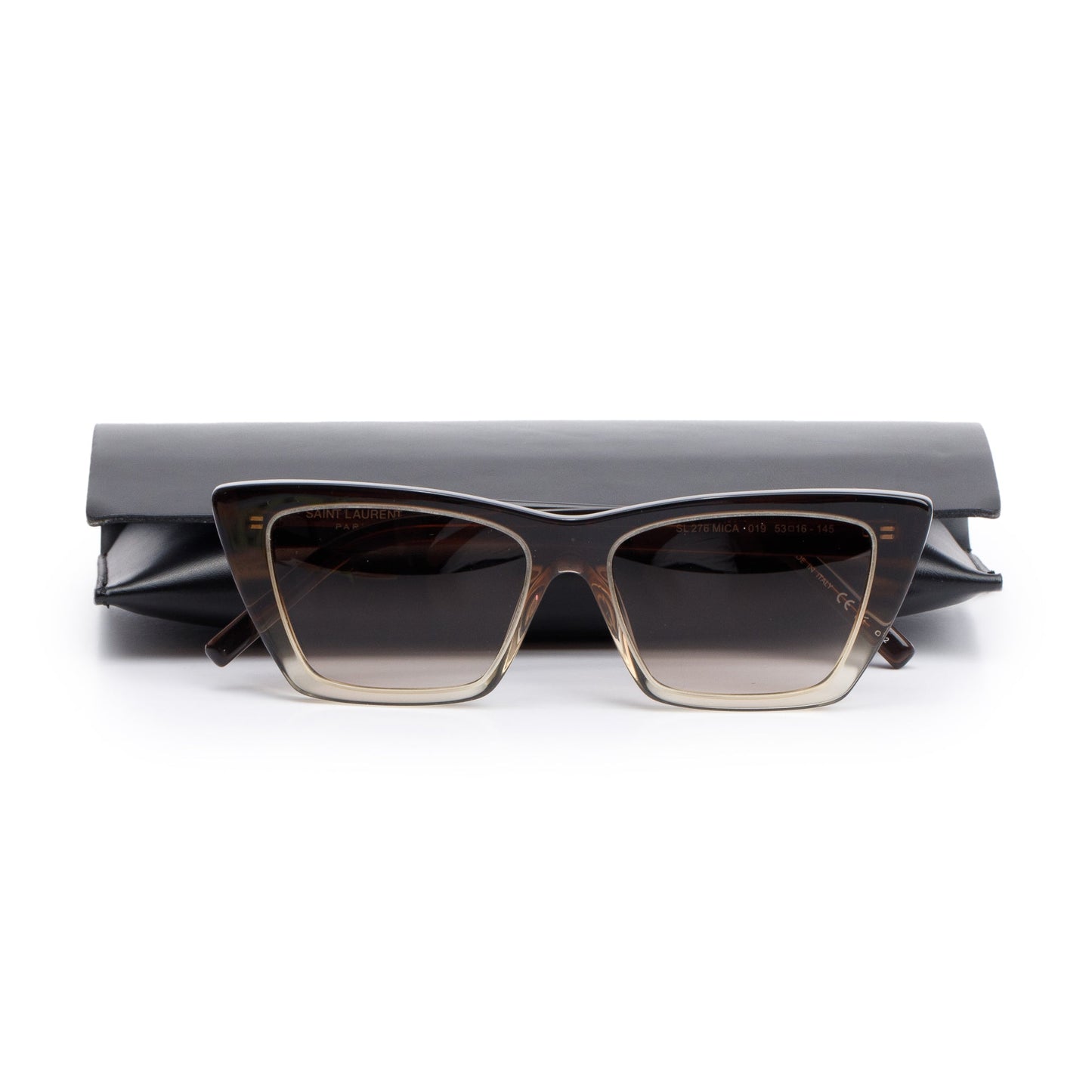 Saint Laurent SL 276 BrownAcetate Mica Cat Eye Sunglasses