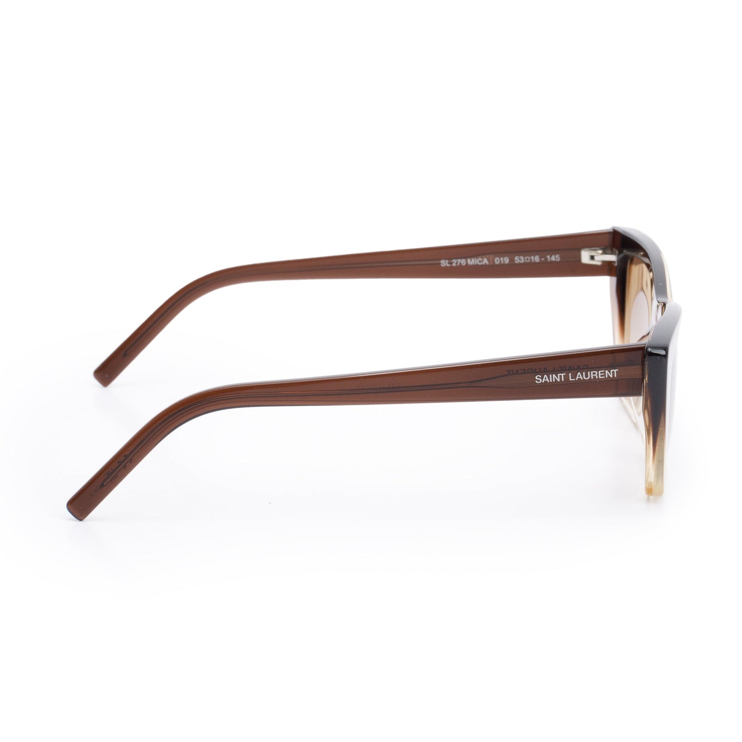 Saint Laurent SL 276 BrownAcetate Mica Cat Eye Sunglasses