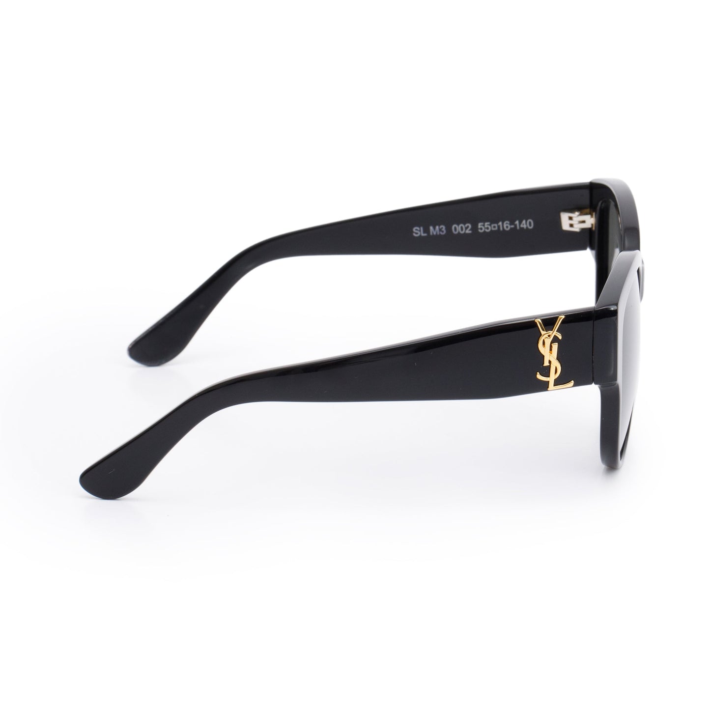 Saint Laurent SL M3 Black Acetate Monogram Logo Wayfarer Sunglasses