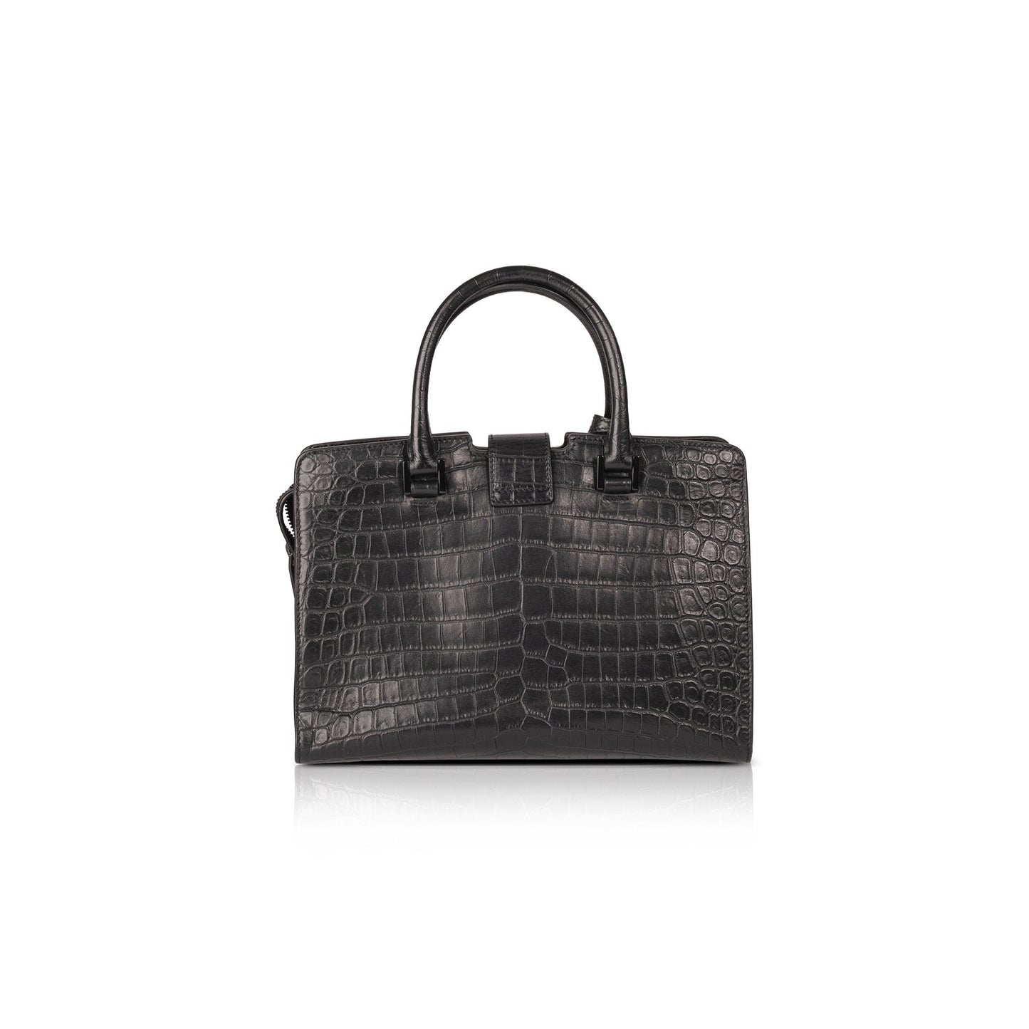 Saint Laurent Small Embossed Croc Monogram Cabas Bag