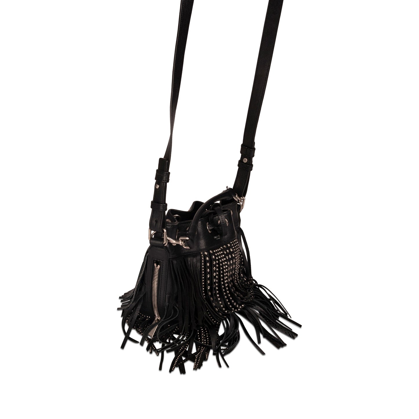 Saint Laurent Small Studded Emmanuel Bucket Bag