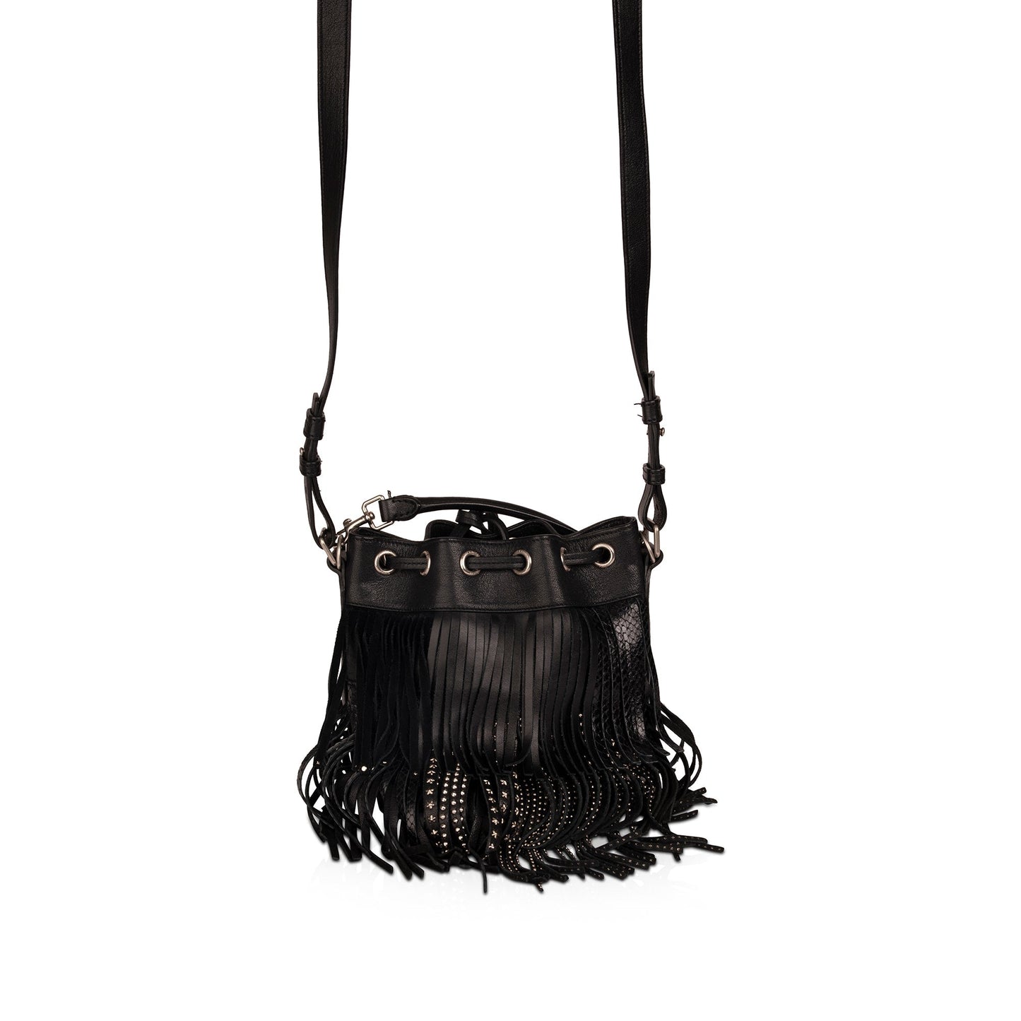 Saint Laurent Small Studded Emmanuel Bucket Bag