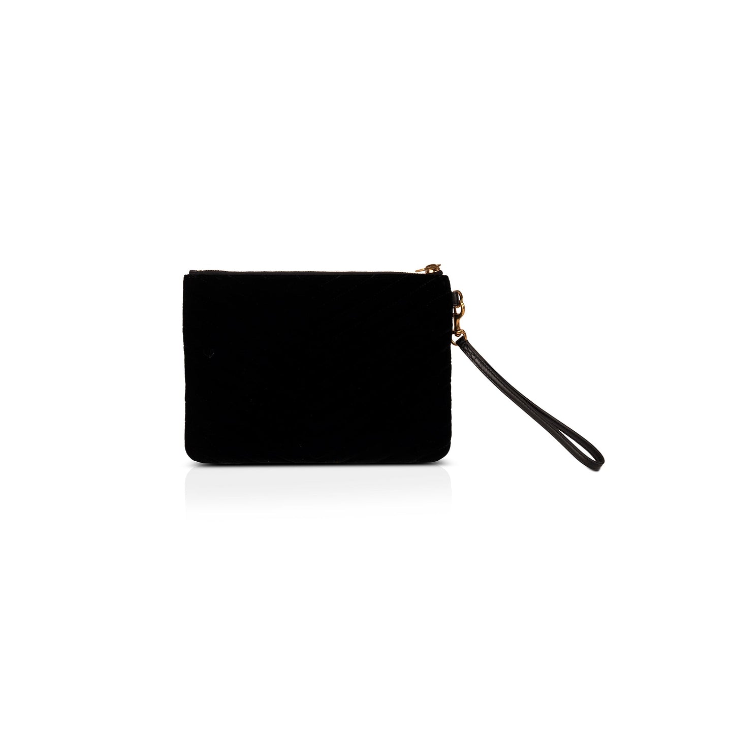 Saint Laurent Velvet Cassandre Wrist Pouch
