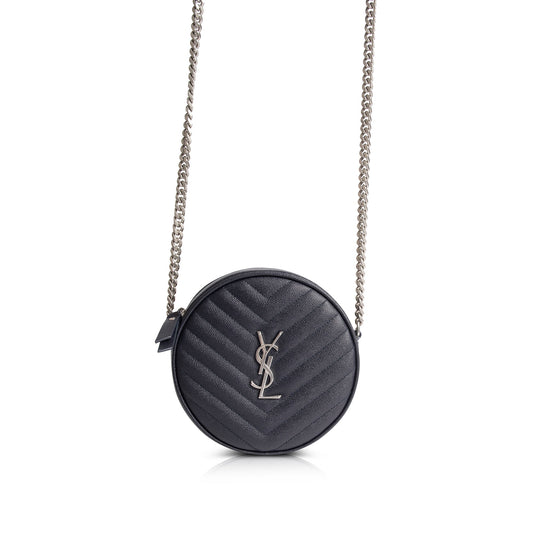 Saint Laurent Vinyle Round Monogram Camera Bag