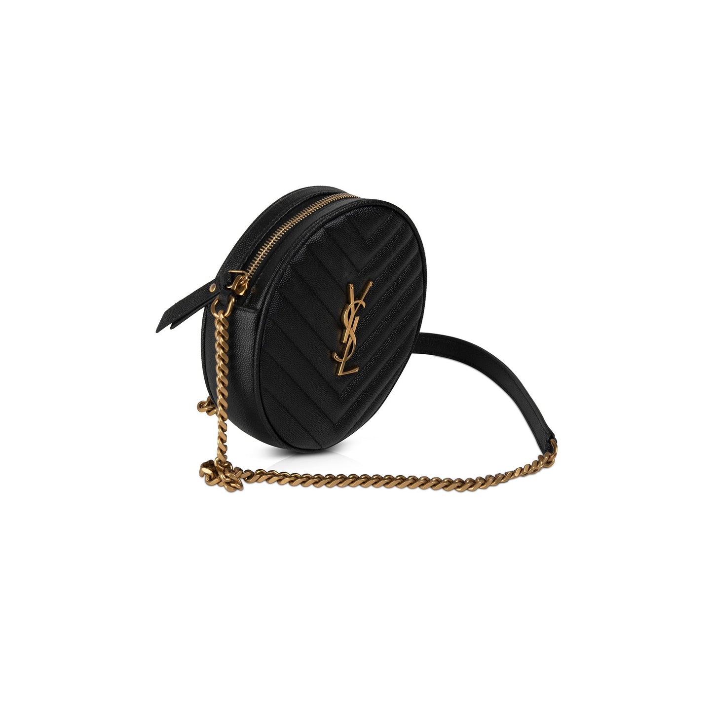 Saint Laurent Vinyle Round Monogram Camera Bag