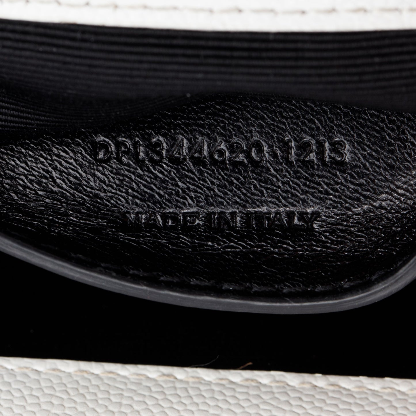 Saint Laurent White Grain De Poudre Leather Mini Monogram Kate Bag