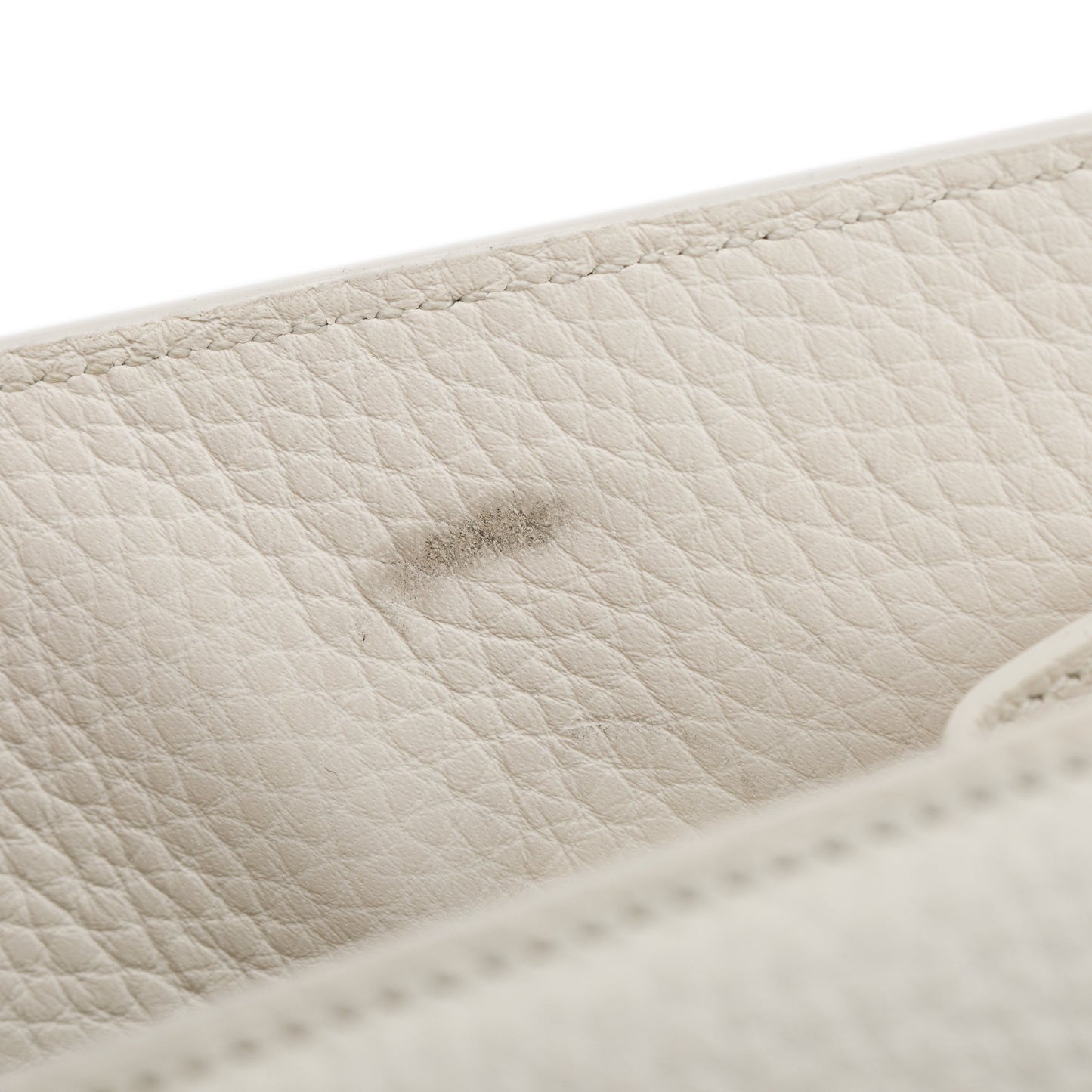 Saint Laurent White Grained Calfskin Small Sac De Jour