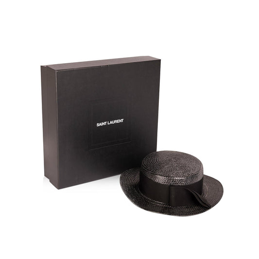 Saint Laurent Wide-Brim Straw Hat