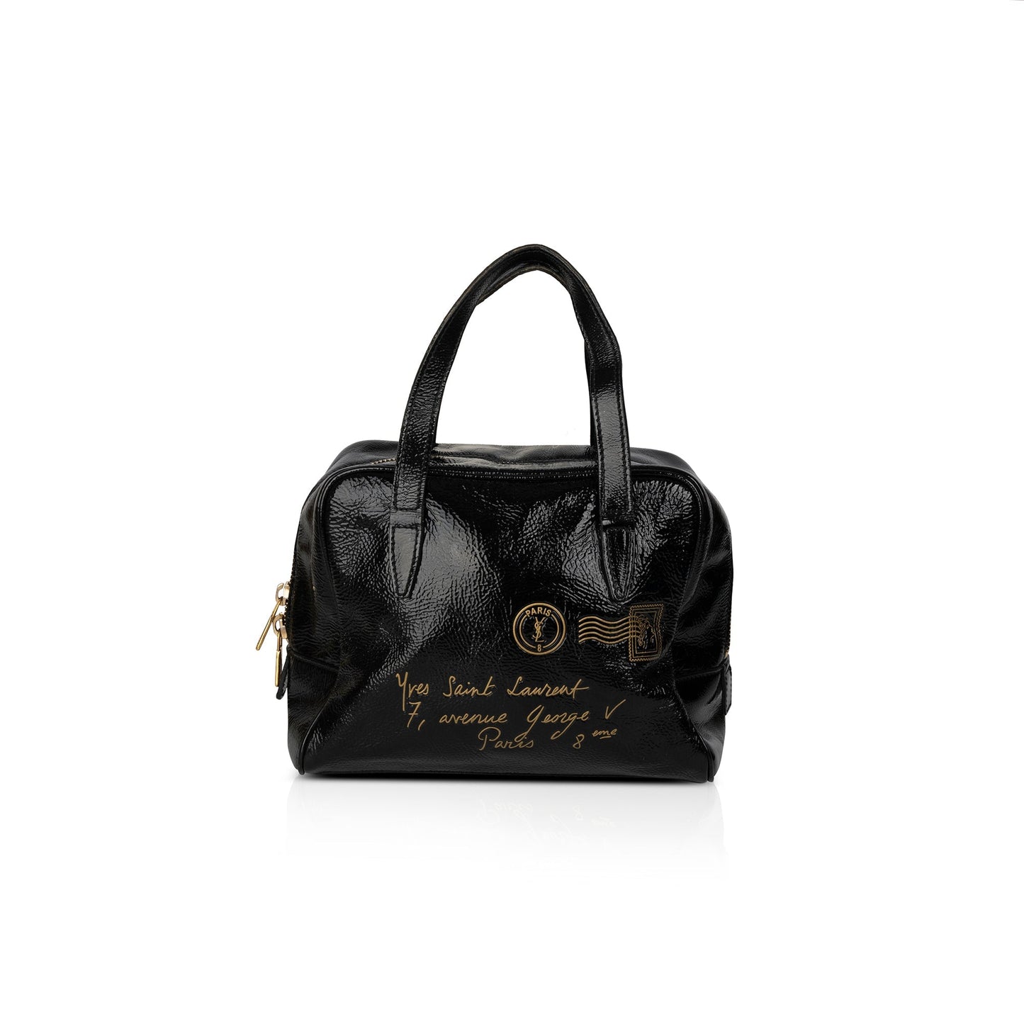 Saint Laurent Y Mail Patent Leather Handle Bag