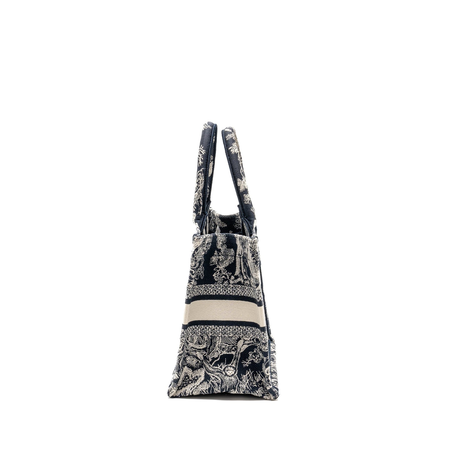 Luxury Dior Small Book Tote Blue/White Toile de Jouy Reverse Embroidery