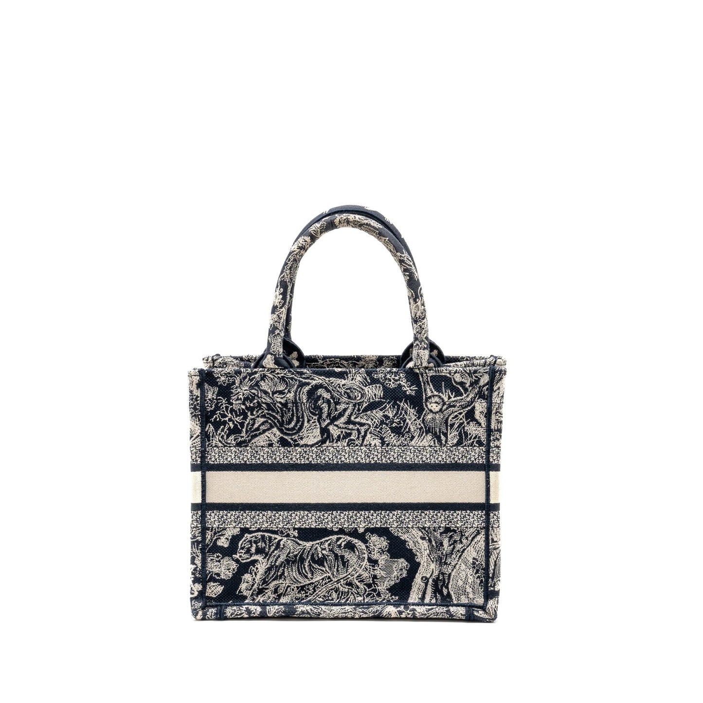 Luxury Dior Small Book Tote Blue/White Toile de Jouy Reverse Embroidery