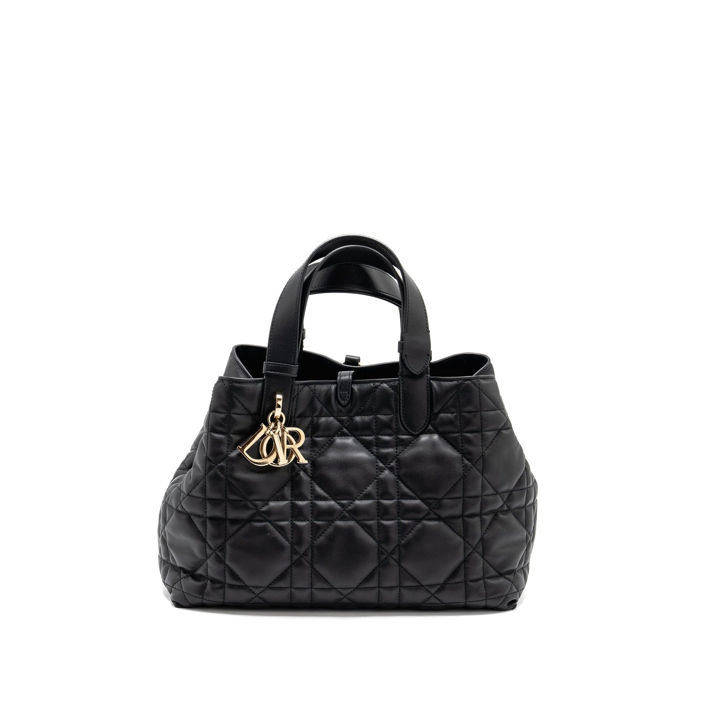 Luxury Dior Medium Luxury Dior Toujours Tote Bag Macrocannage Calfskin Black LGHW