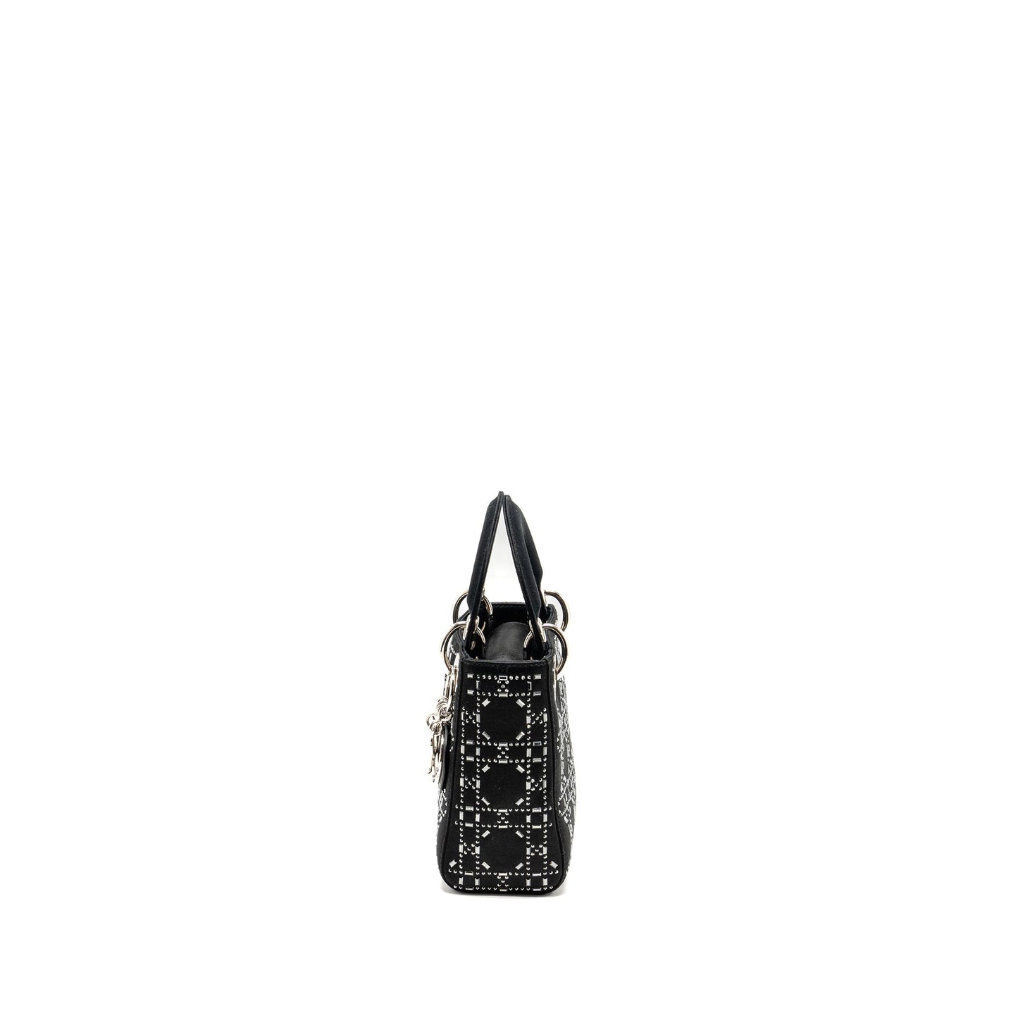 Luxury Dior Mini Lady Luxury Dior Satin With Crystal Black SHW