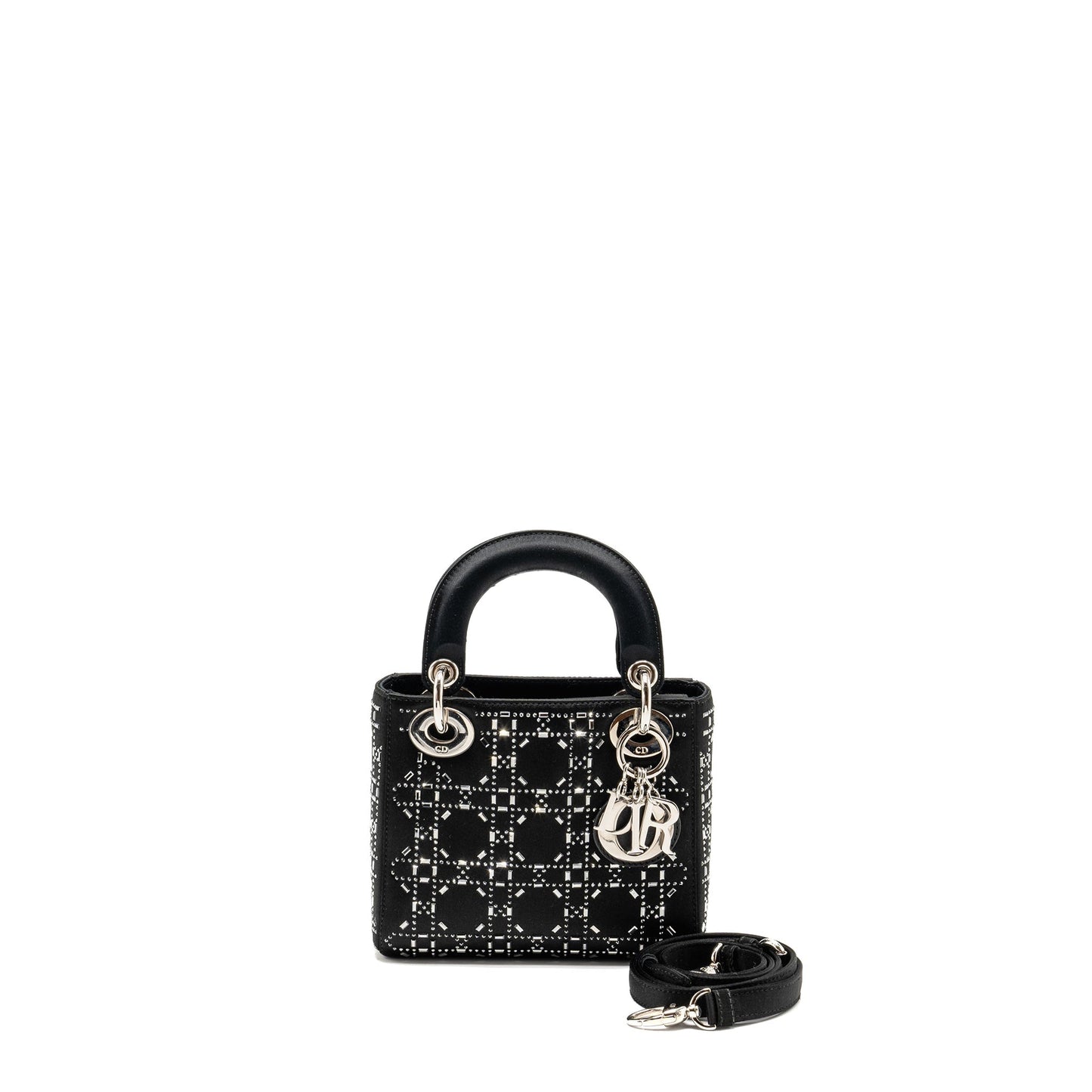 Luxury Dior Mini Lady Luxury Dior Satin With Crystal Black SHW