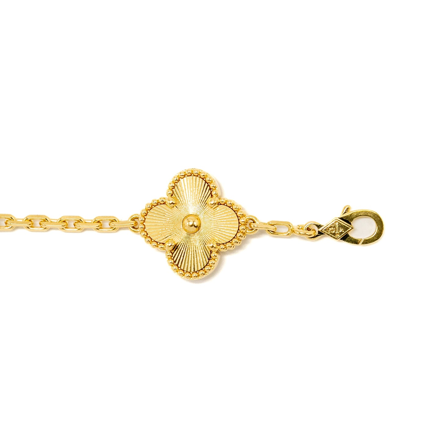 Van Cleef and Arpels vintage Alhambra Bracelet, 5 motif 18K yellow gold