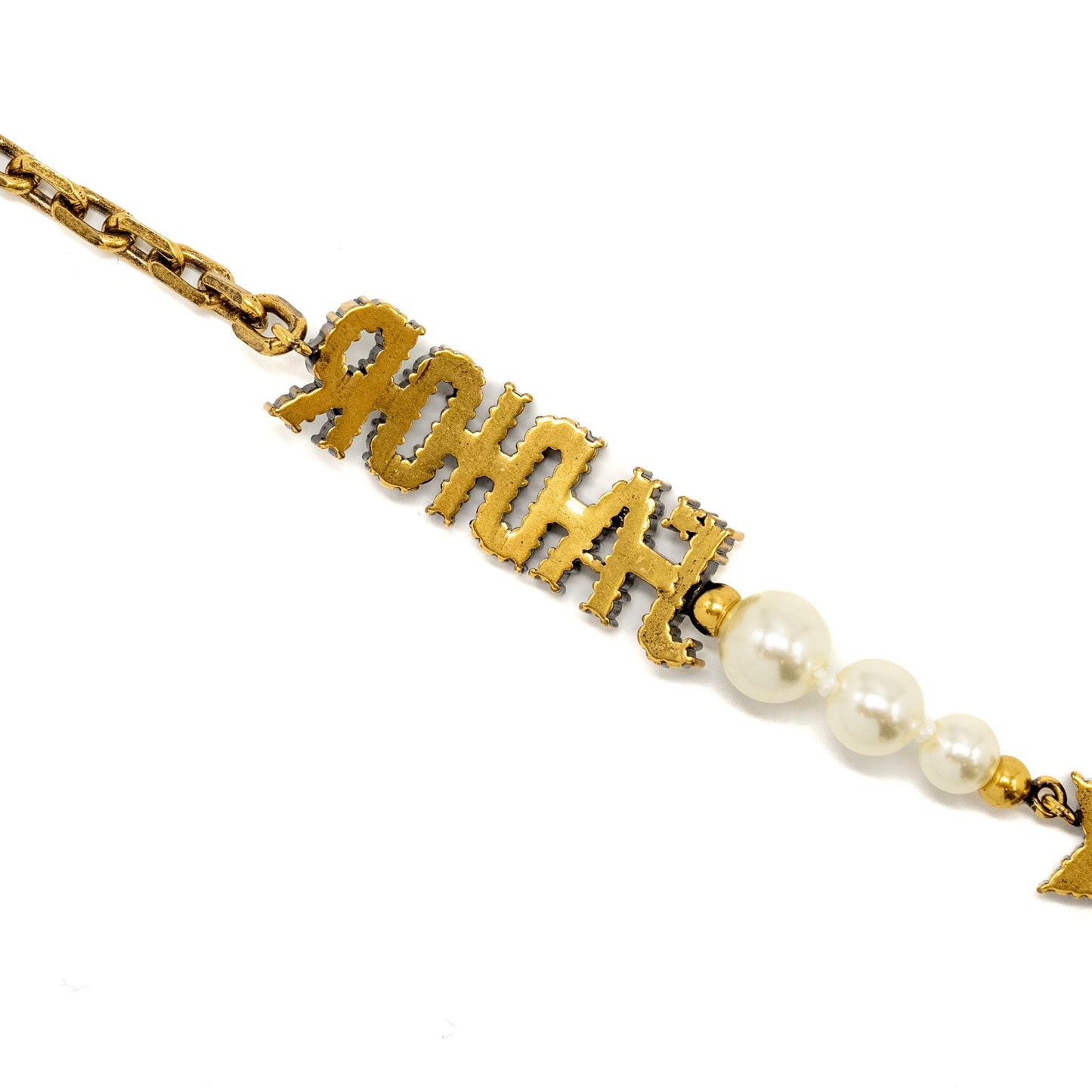 Luxury Dior J'aLuxury Dior Star/Pearl Crystal Bracelet Gold Tone