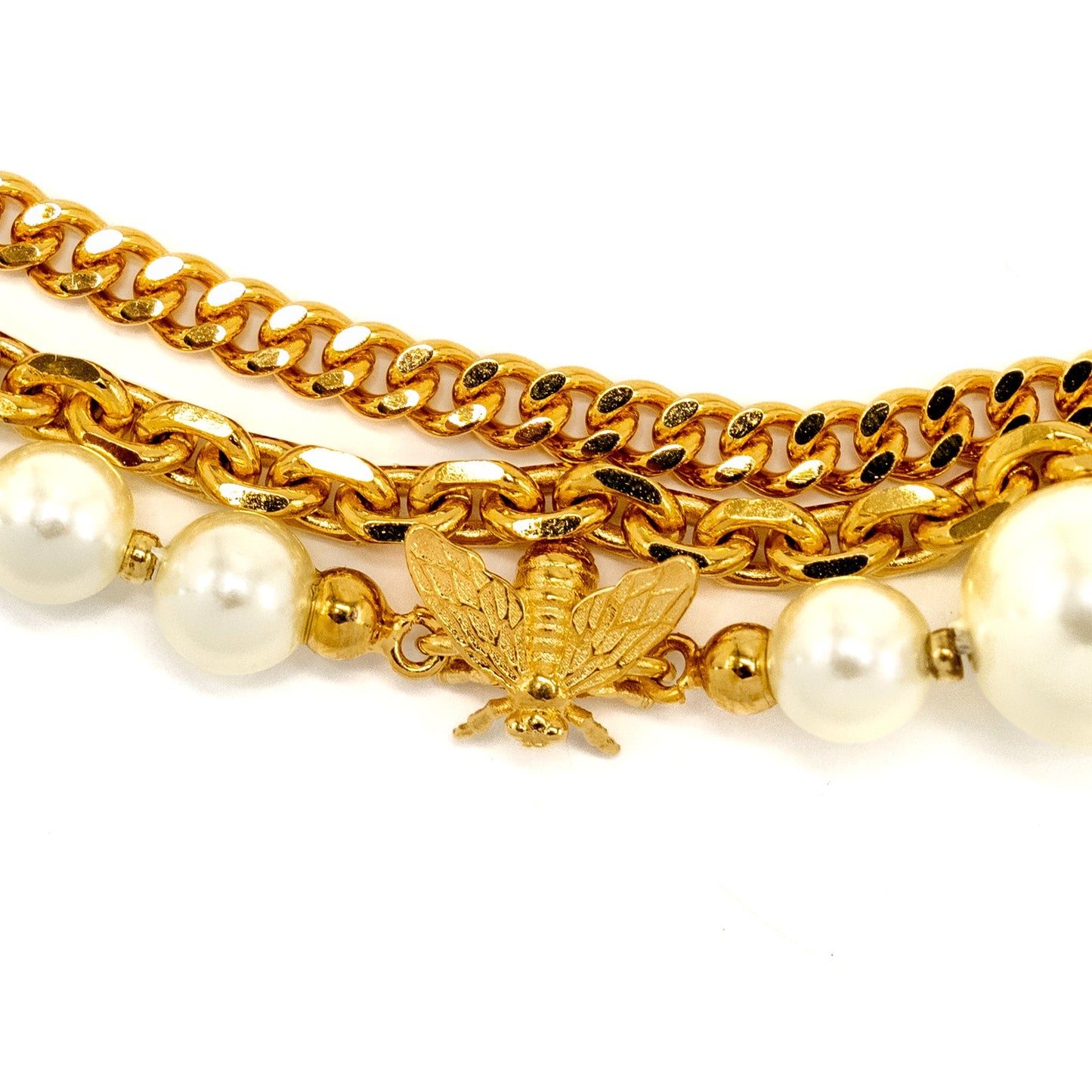 Luxury Dior Star/Clover/Bee/Pearl/CD Necklace Gold Tone