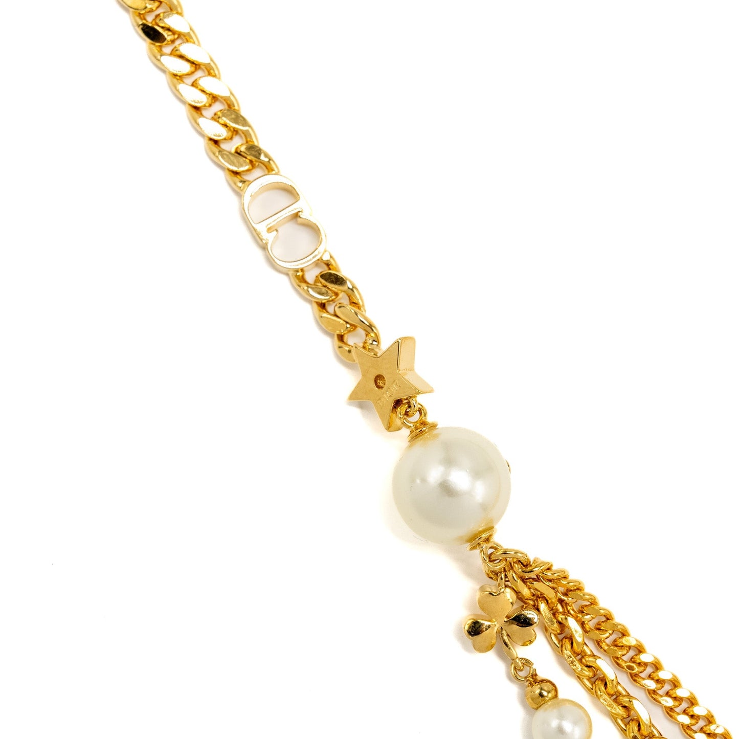 Luxury Dior Star/Clover/Bee/Pearl/CD Necklace Gold Tone
