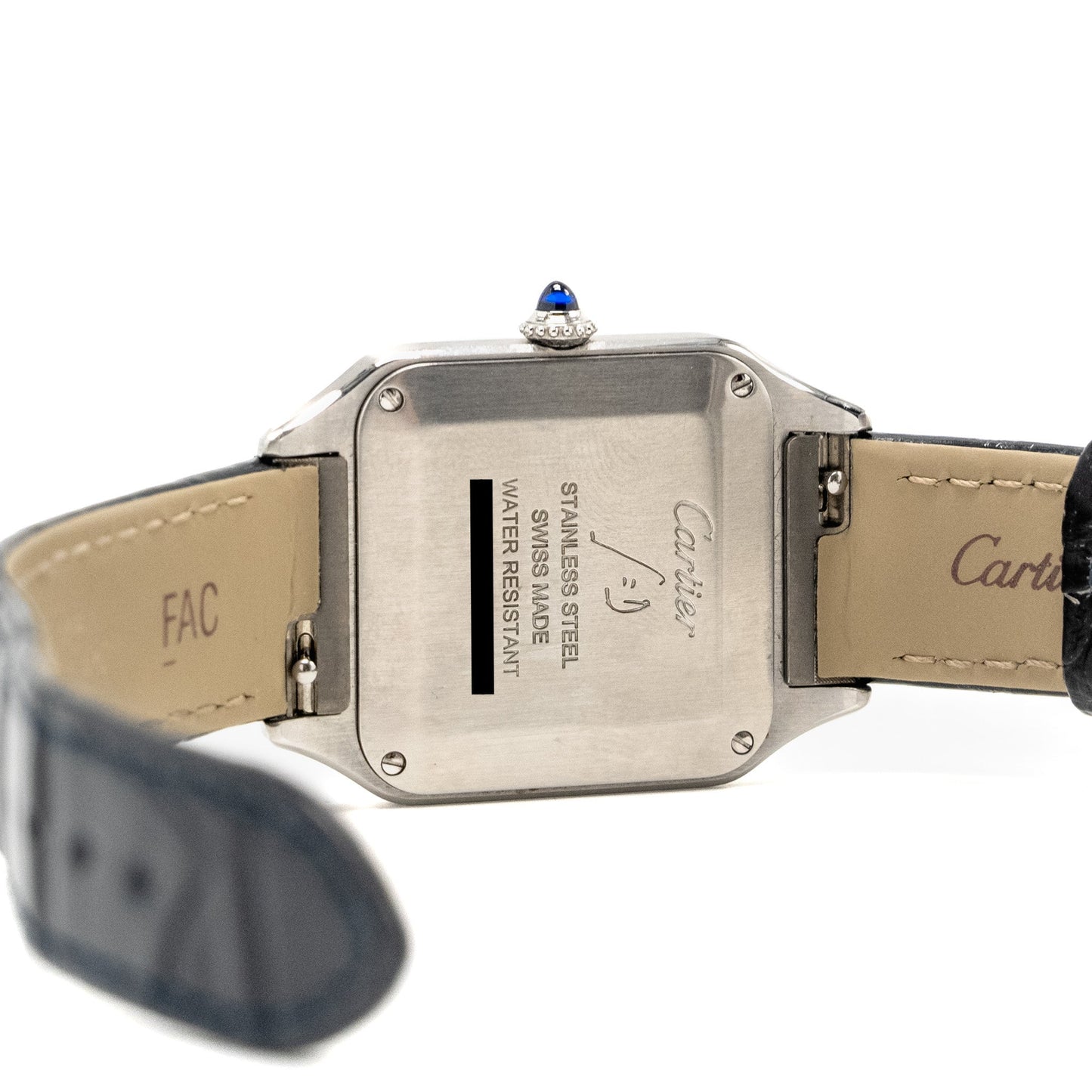 Cartier Santos-Dumont Watch, Small Model, Steel Case with Alligator Strap Model: CRWSSA0023