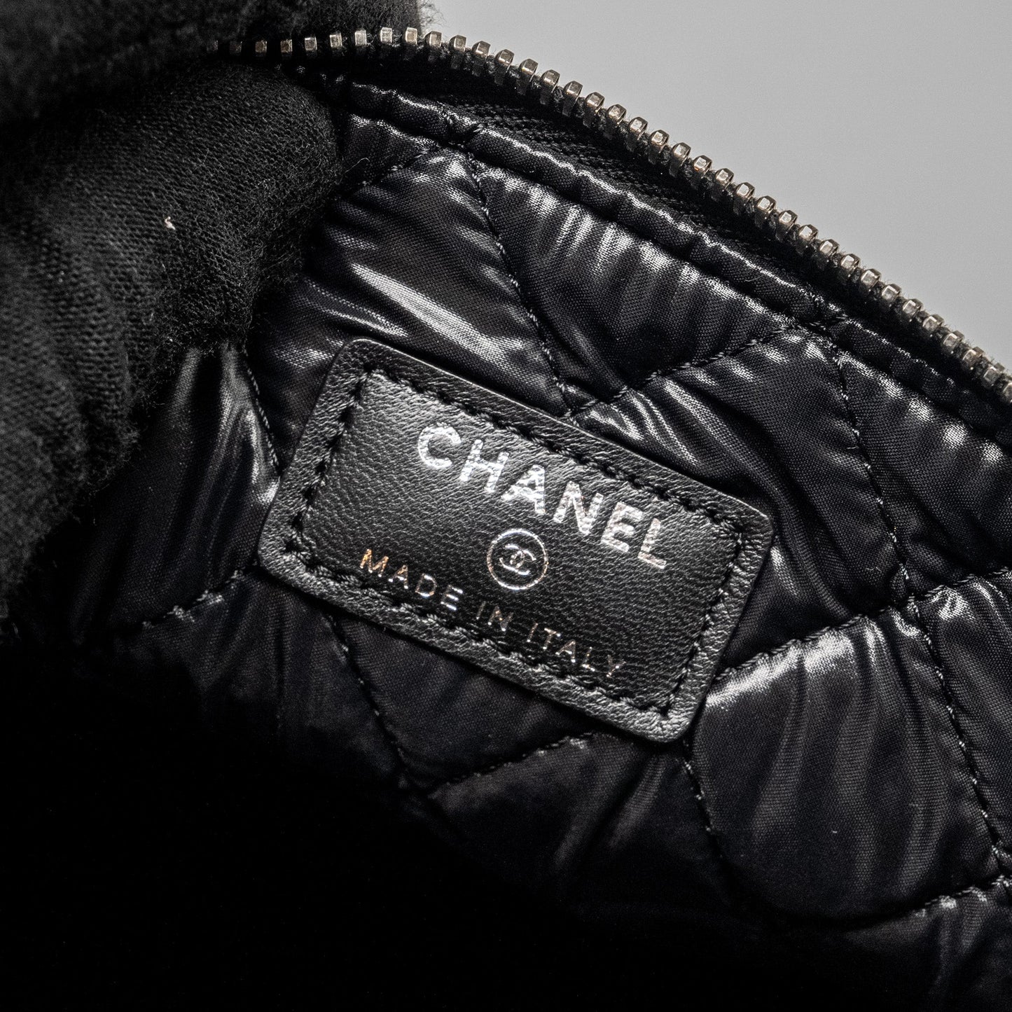 Chanel Boy Pouch Lambskin Black Ruthenium  Hardware