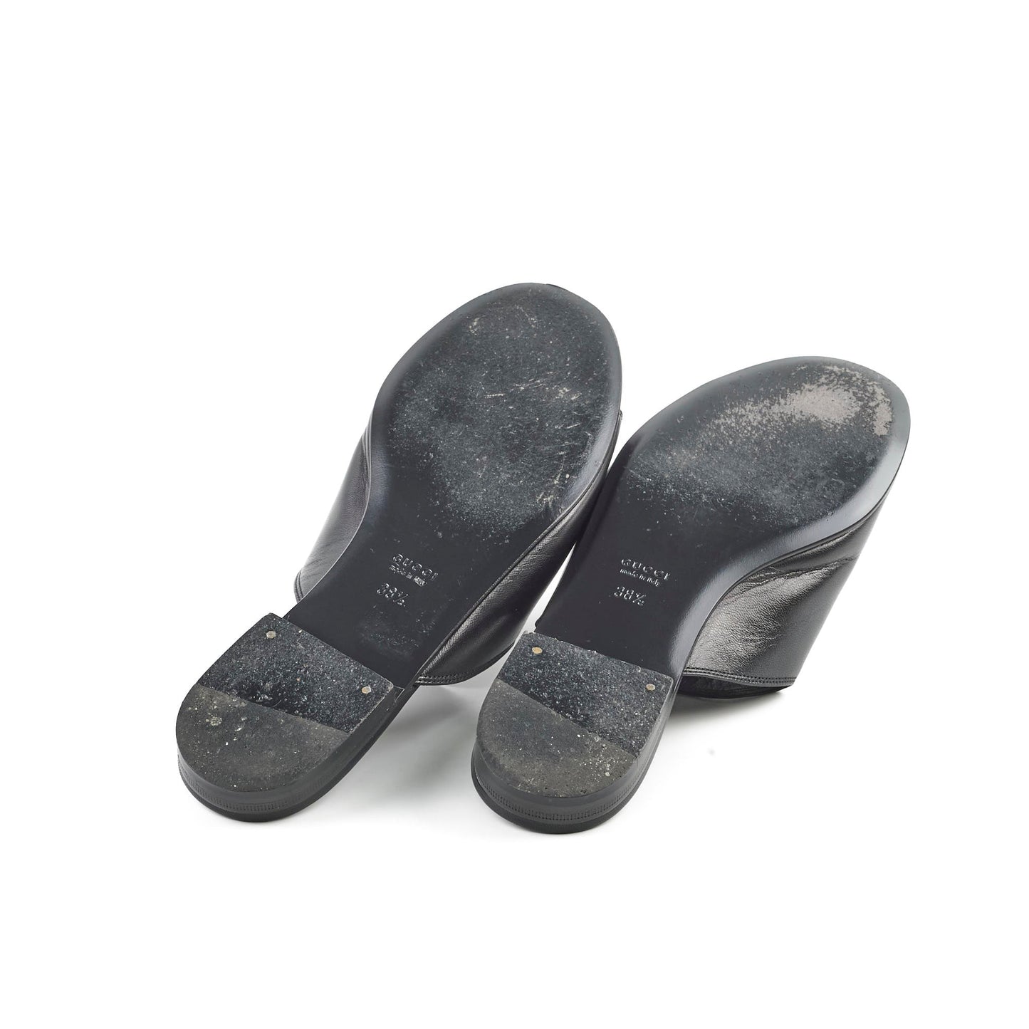 Luxury Gucci Trending 2025 Black Leather Horsebit Malaga Kid Flat Slides
