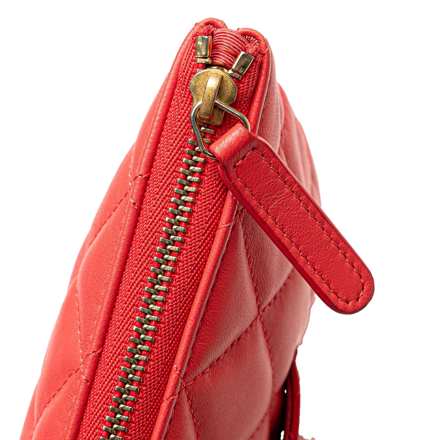 CHANEL Quilted Lambskin O Case Clutch Clutch Bag