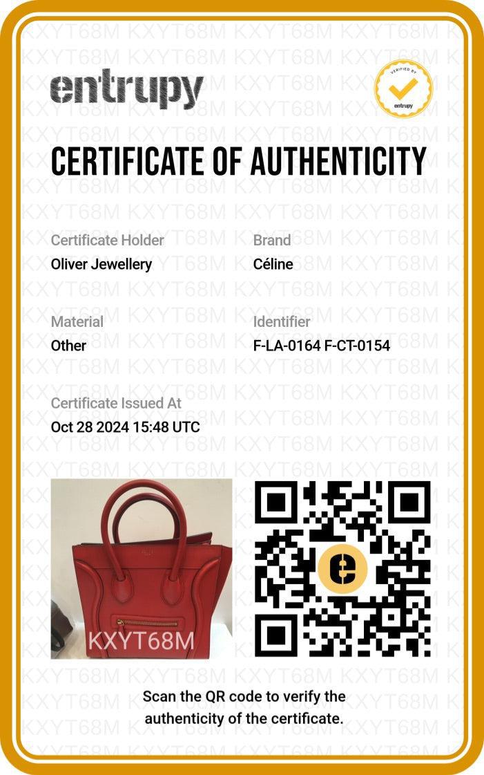 Celine Red Drummed Calfskin Leather Mini Luggage Tote