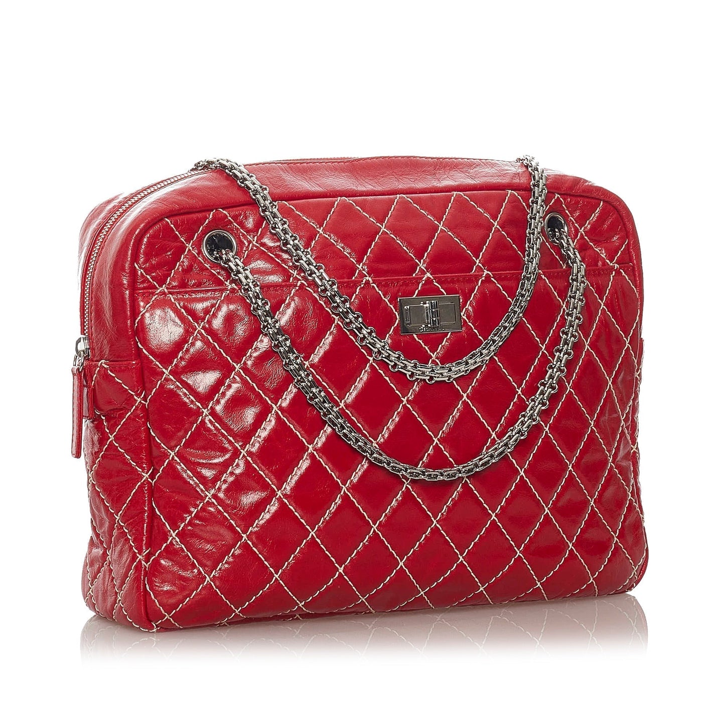 Luxury Chanel Reissue Shoulder Bag Red Quilted Lambskin