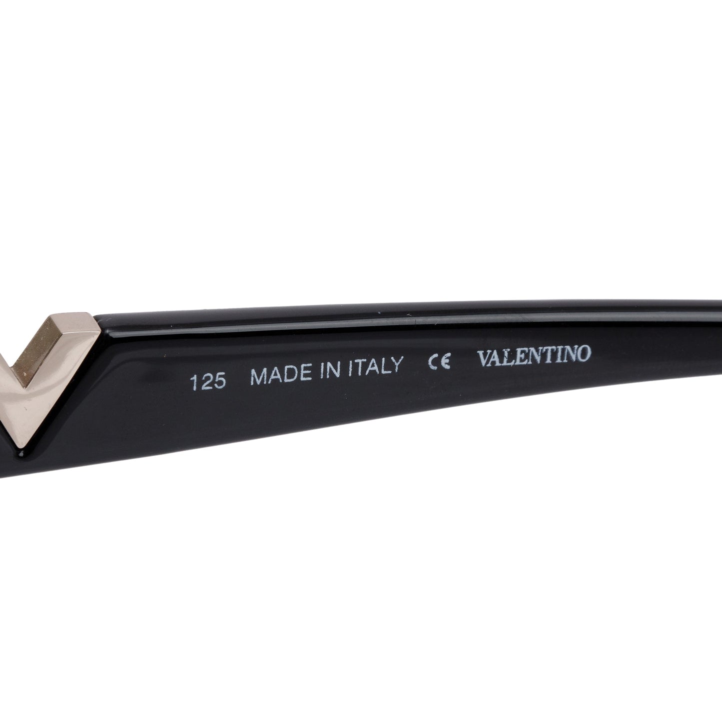 Valentino V612S  Black Acetate V Logo Square Sunglasses