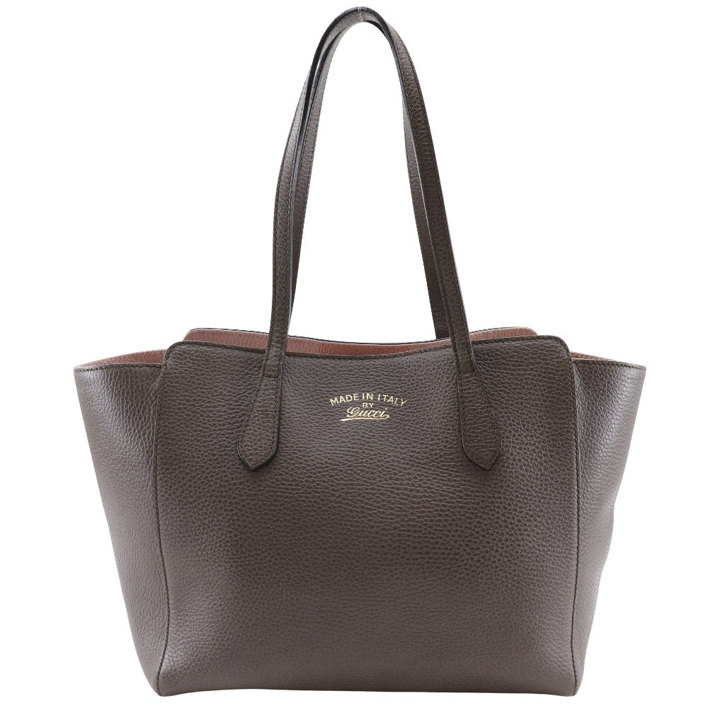 Luxury Gucci Trending 2025 Leather Swing Medium Tote Bag