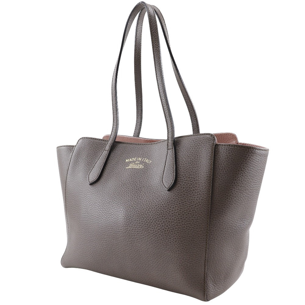 Luxury Gucci Trending 2025 Leather Swing Medium Tote Bag