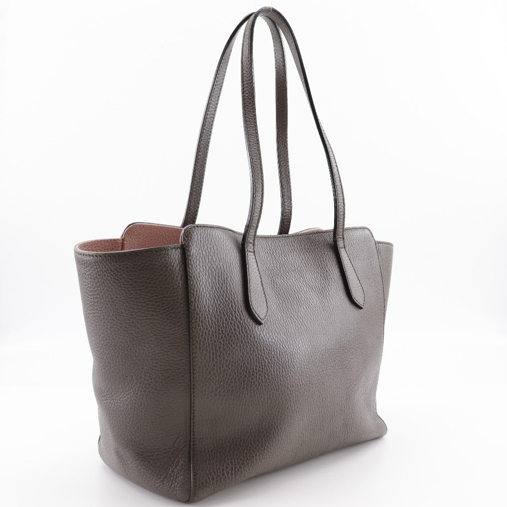 Luxury Gucci Trending 2025 Leather Swing Medium Tote Bag