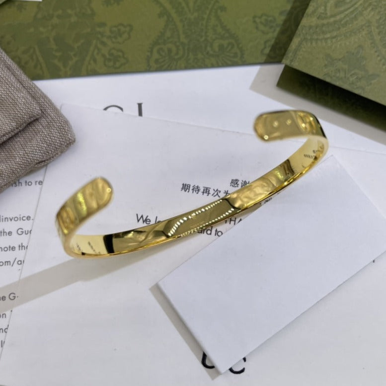 Luxury Gucci GG OPEN GOLD BRACELET