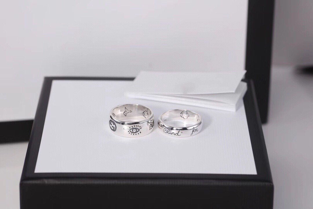 Luxury Gucci GG BLIND FOR LOVE RING