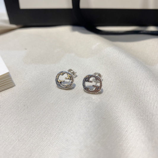 Luxury Gucci INTERLOCKING G EARRINGS SILVER
